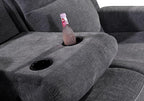 Betsy Furniture Soft Microfiber Manual Reclining Sofa Set, Sofa w/Dropdown Table - Image 6