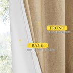 NICETOWN 100% Blackout Linen Curtains - Image 7