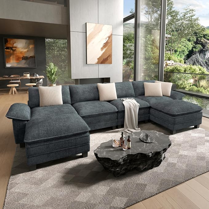 HERA'S HOUSE 158" Modular Sectional Sofa, Oversized U Shaped Couches by HERASHOUSE
