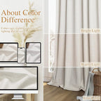 Boho 100% Blackout Linen Curtains 84 Inch Long 2 Panels Set - Image 7