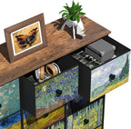 EXOTICA Large Chest of Drawers 15 Drawer Dresser Van Gogh Tall Fabric Dresser - Image 7