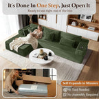 108" Cloud Sectional Couch, Comfort L Shaped Boneless Couch - Image 3
