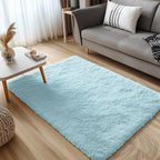 OLANLY 3x5 Machine Washable Small Bedside Rug, Soft Fluffy Shaggy Rugs - Image 3