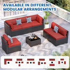 Patio Furniture Sets, 7-Piece Outdoor Patio Furniture - Image 7