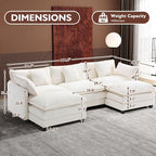 Ihanherry 111.4" U Shaped Cloud Couch Modern Modular Sectional Sofa - Image 6