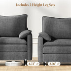 Vesgantti Large Modular Sectional Sofa, Big Comfy Cloud Couch - Image 3