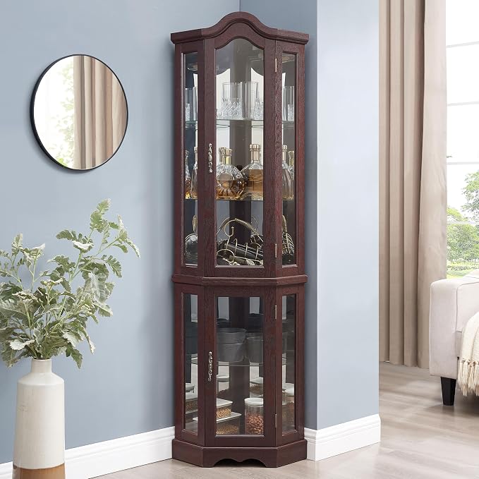 Glass Corner Display Cabinet - Image 2