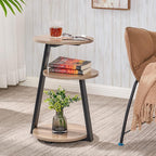 BEWISHOME Round End Table Side Table - Image 4
