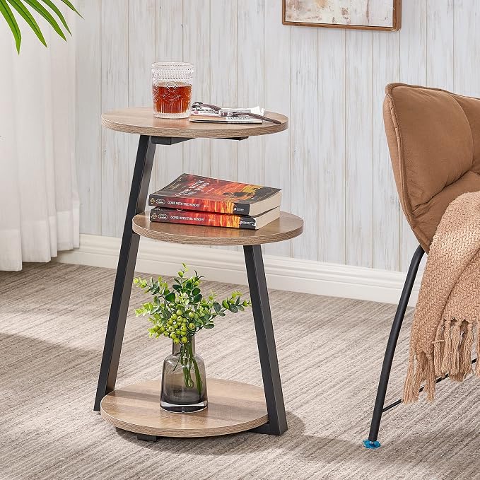 BEWISHOME Round End Table Side Table - Image 4