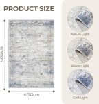 4x6 Area Rug for Entryway, Washable Kitchen Rug, Living Room, Dining Room - Image 2