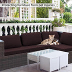 14PCS Patio Cushion Covers, Patio Furniture Couch Seat Slipcovers | Washable - Image 6