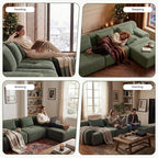 GRUSIGN 108'' Modular Sectional Boneless Sofa, Tufted Sectional Couches - Image 5