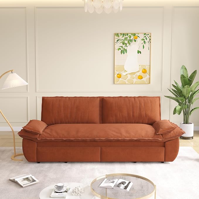 73.2" Sofa Bed Queen, 3-in-1 Pull Out Sofa Bed - Image 12