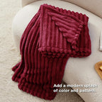 Bedsure Soft Throw Blanket for Couch Decor Gifts Deep Red 50"x60" | Birthday - Image 5