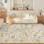 DUKINO 5x7 Area Rugs, Washable Animal Rug - Image 3