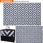 SAND MINE Reversible Mats, Plastic Straw Rug, Modern Area Rug, Large Floor Mat - Image 4