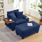 KEIKI Corduroy Storage Armrest Sofa, Single Versatile Seat - Image 4