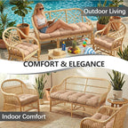 3 Pcs Wicker Chair Cushions Patio Loveseat Chaise Cushion Set - Image 5