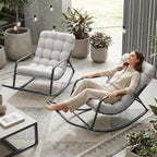 RADIATA 2pcs Rocking Lounge Chair, Indoor Outdoor Reclining Lounger - Image 3