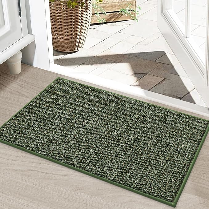 BEQHAUSE Dirt Trapper Door Mat 20" x 32", Non-Slip Washable Doormats, Low by BEQHAUSE