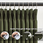 96 Inch Curtains with Pinch Pleat, Warm Cold Blocking Block Out Room Darkening - Image 2