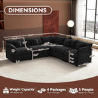 Ihanherry 114" V-Shaped Modern Sofa Modular Sectional Cloud Couch - Image 2