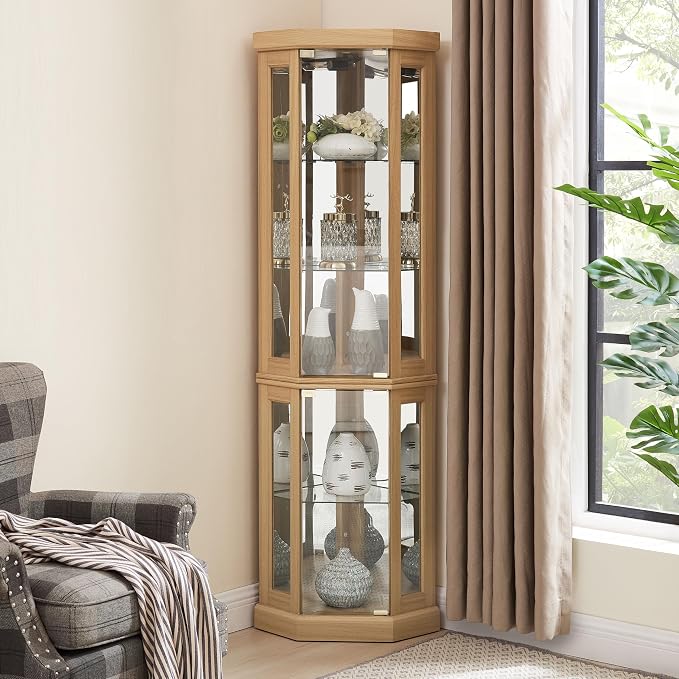 Glass Corner Display Cabinet - Image 5