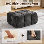 Large Boneless Ottoman, Upholstered Cloud Ottomans - Image 3