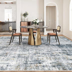 9x12 Area Rugs Washable Rug: Abstract Neutral Rugs Modern Non Slip Area Rug - Image 6