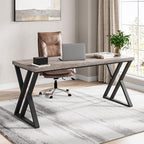 LITTLE TREE 55 Inch Large Simple Industrial Computer Desk Study Writing Table - Image 2