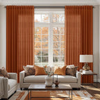 Rust Linen Curtains 96 Inches Long - Image 6