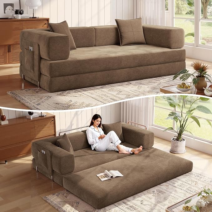 MoonSpeak 78.8''Sleeper Couch Bed by MoonSpeak