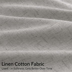 Light Gray Linen Curtains for Living Room 120 Inches Long Back Tab Light - Image 4