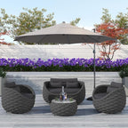 TWT 5 Pieces Patio Furniture Set, Outdoor Rope Conversation Sectional Patio Sofa - Image 5