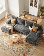 U-Shaped Sectional Couches for Living Room | 112 Inch Modern Sectional Couch | - Image 3