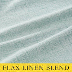 NICETOWN Seafoam Green Blackout Linen Curtains 95" Long, Rod Pocket Back Tab - Image 4