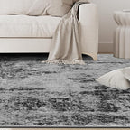 5x7 Area Rugs for Living Room Washable Bedroom Dining Room Black Grey Gold | - Image 9