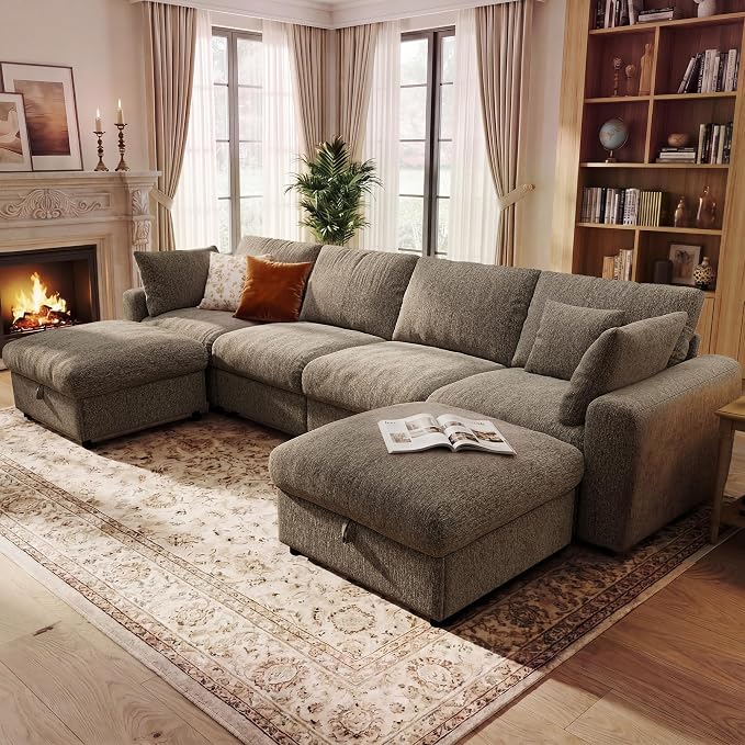 Ihanherry 141" Oversized Cloud Sectional Couches by iHanHerry