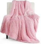Bedsure GentleSoft Fluffy Pink Throw Blanket, Soft Fuzzy Plush Thick Warm Furry by Unknown