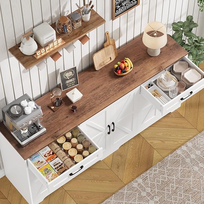 BOTLOG 71” Large Sideboard Buffet Cabinet - Image 4