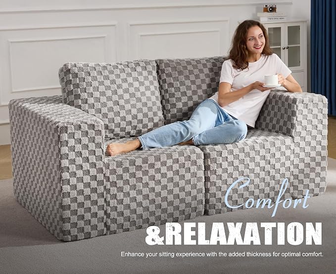 Modular Sectional Sofa 2 Seater Loveseat Modular Couch - Image 3