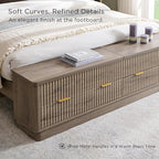 T4TREAM Fluted Queen Size Bed Frame - Image 6