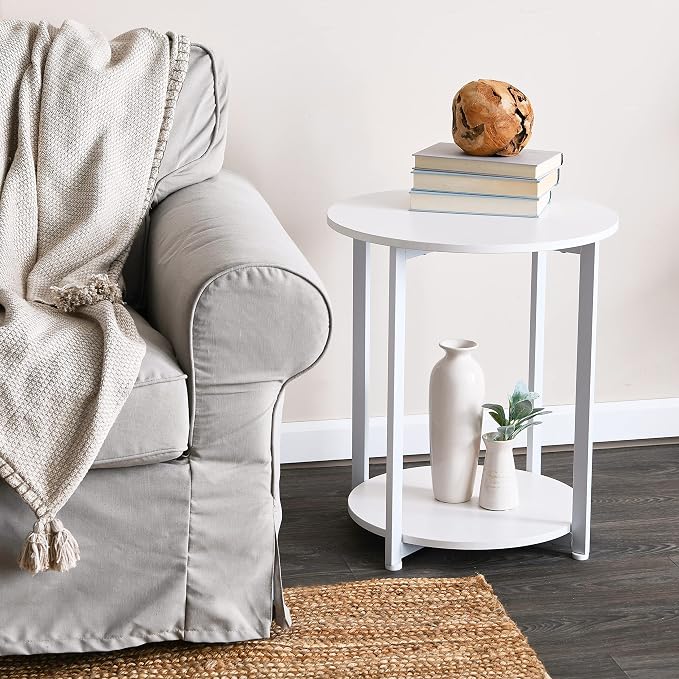 Household Essentials Jamestown Round Side End Table - Image 2