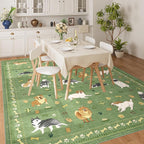 DUKINO 8x10 Area Rug, Washable Dog Rugs - Image 5
