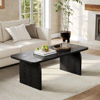 LITTLE TREE Farmhouse Coffee Table, 47 Inches Wooden Center Tables - Image 3