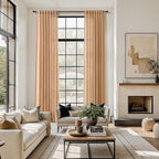 Camel Linen Curtains for Living Room Extra Long 112 Inches Long Back Tab Light - Image 6