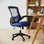 Flash Furniture Kelista Mid-Back Blue Mesh Swivel Ergonomic Task Office Chair - Image 7