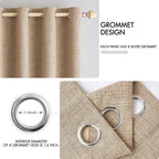 MIULEE 100% Blackout Linen Curtains - Image 4