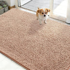 OLANLY Dog Door Mat for Muddy Paws 50x30, Super Absorbent Chenille Mud Mat | by OLANLY