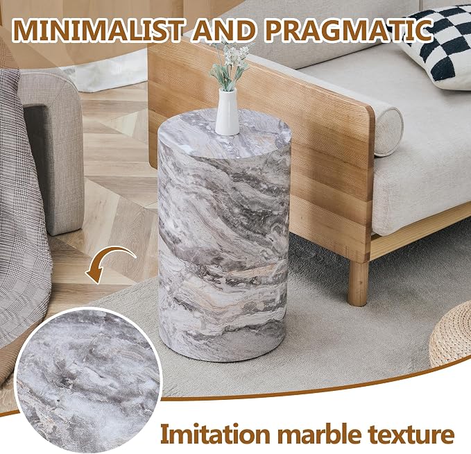 12'' Luxury Cylinder Side Table - Image 3